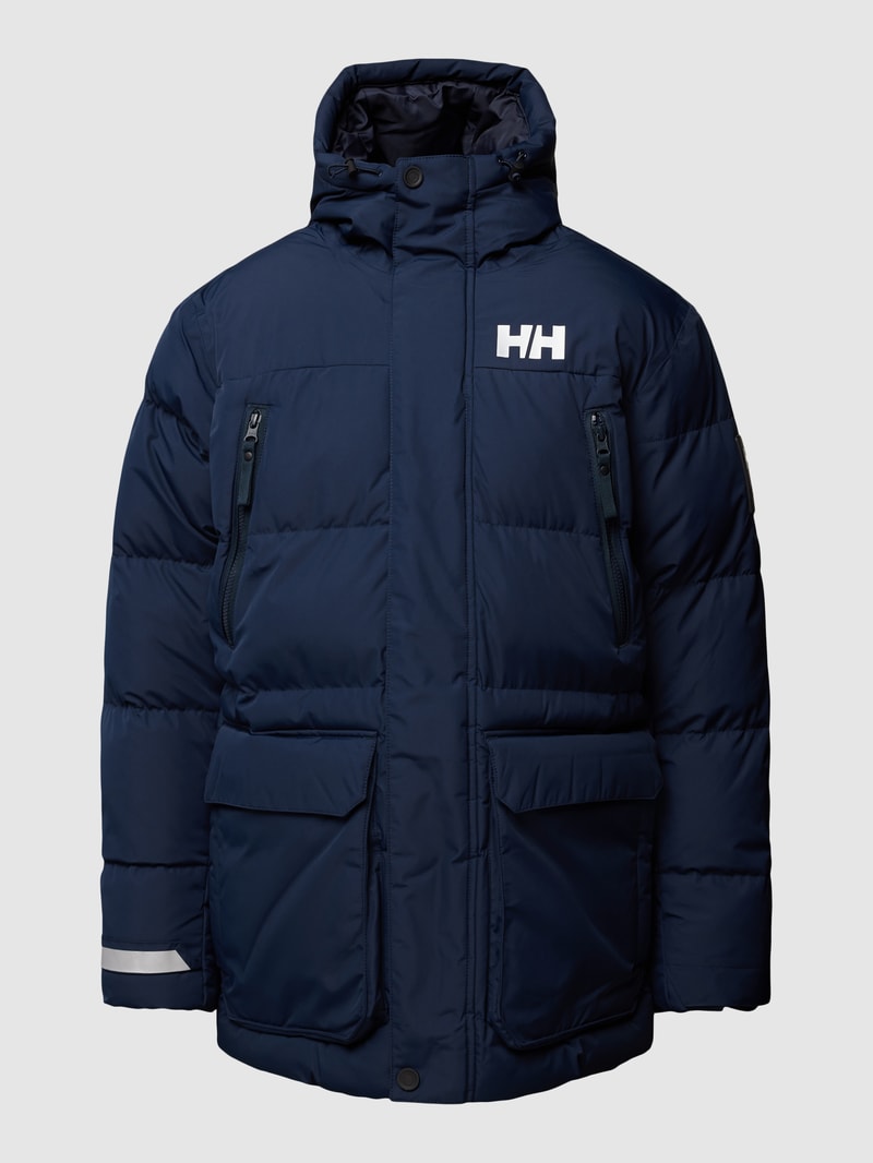 Steppjacke mit Logo-Print in marineblau
