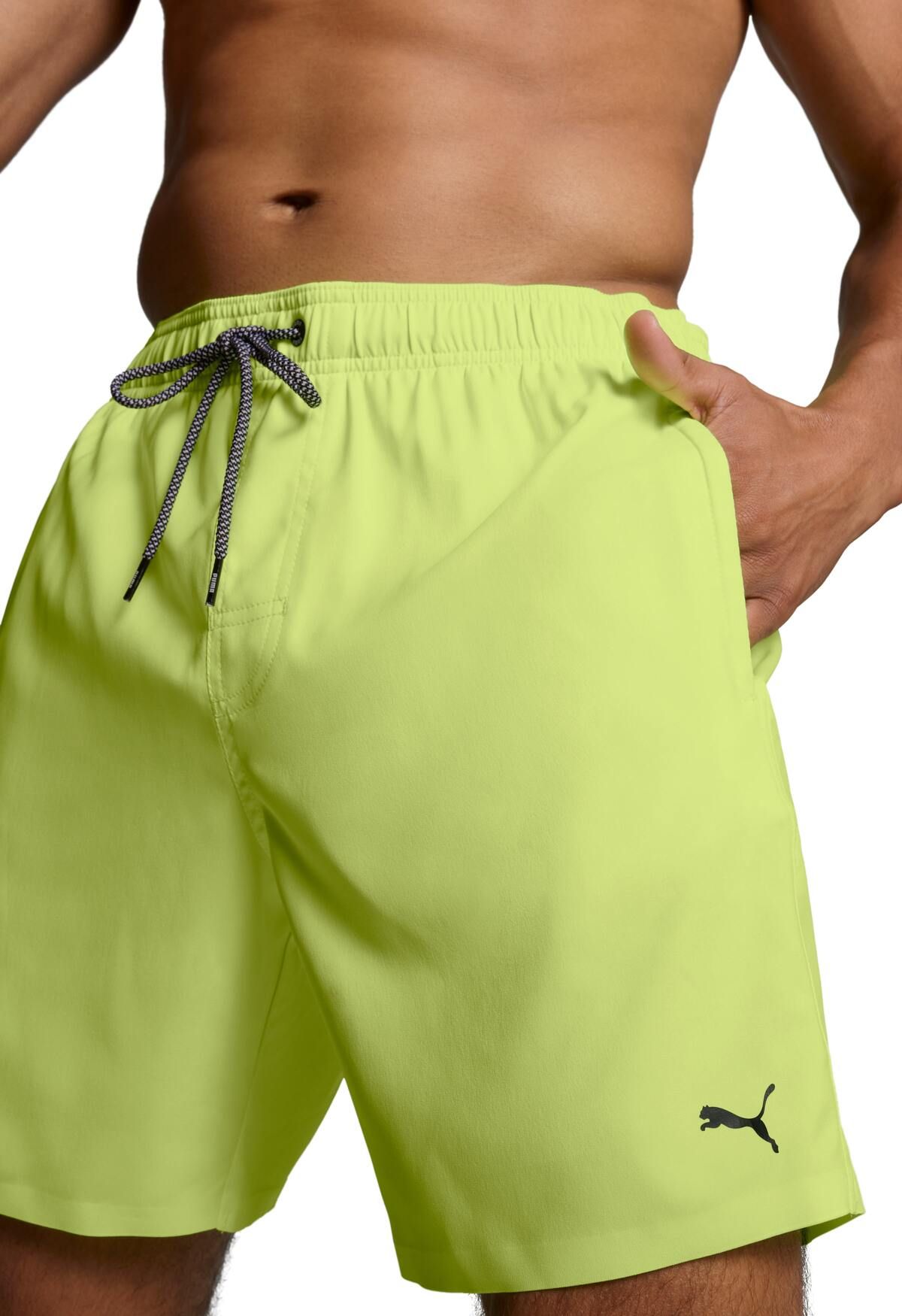 PUMA Fast Yellow Mittellange Herren-Schwimmhose