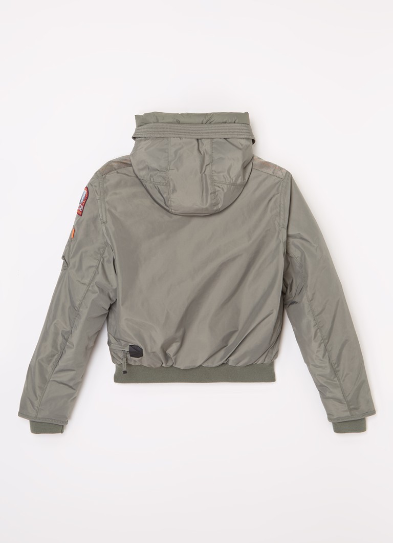 Bomber jakna s kapuco in polnjenim puhom Parajumpers Gobi