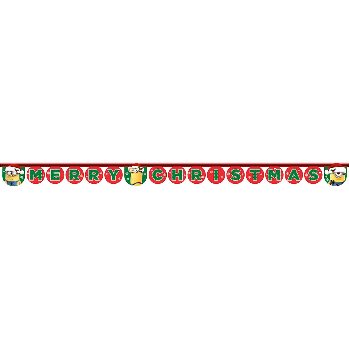 Girlande Banner Minions Merry Christmas, 2 m