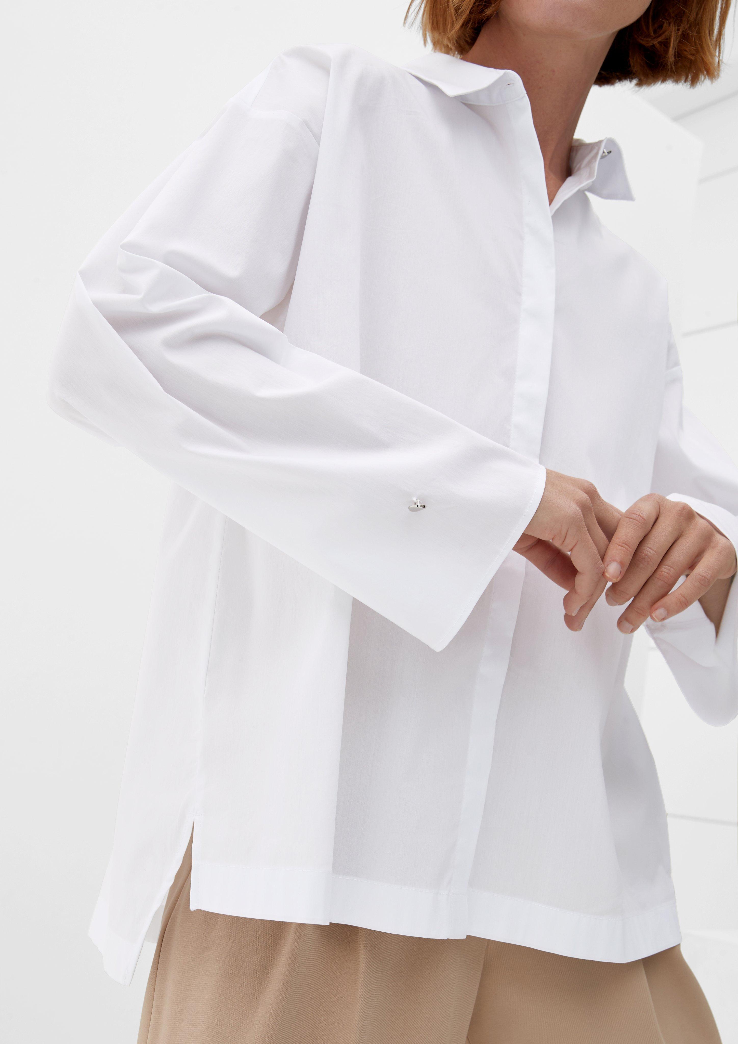 Popeline-Bluse aus Baumwollstretch  2121599-0100