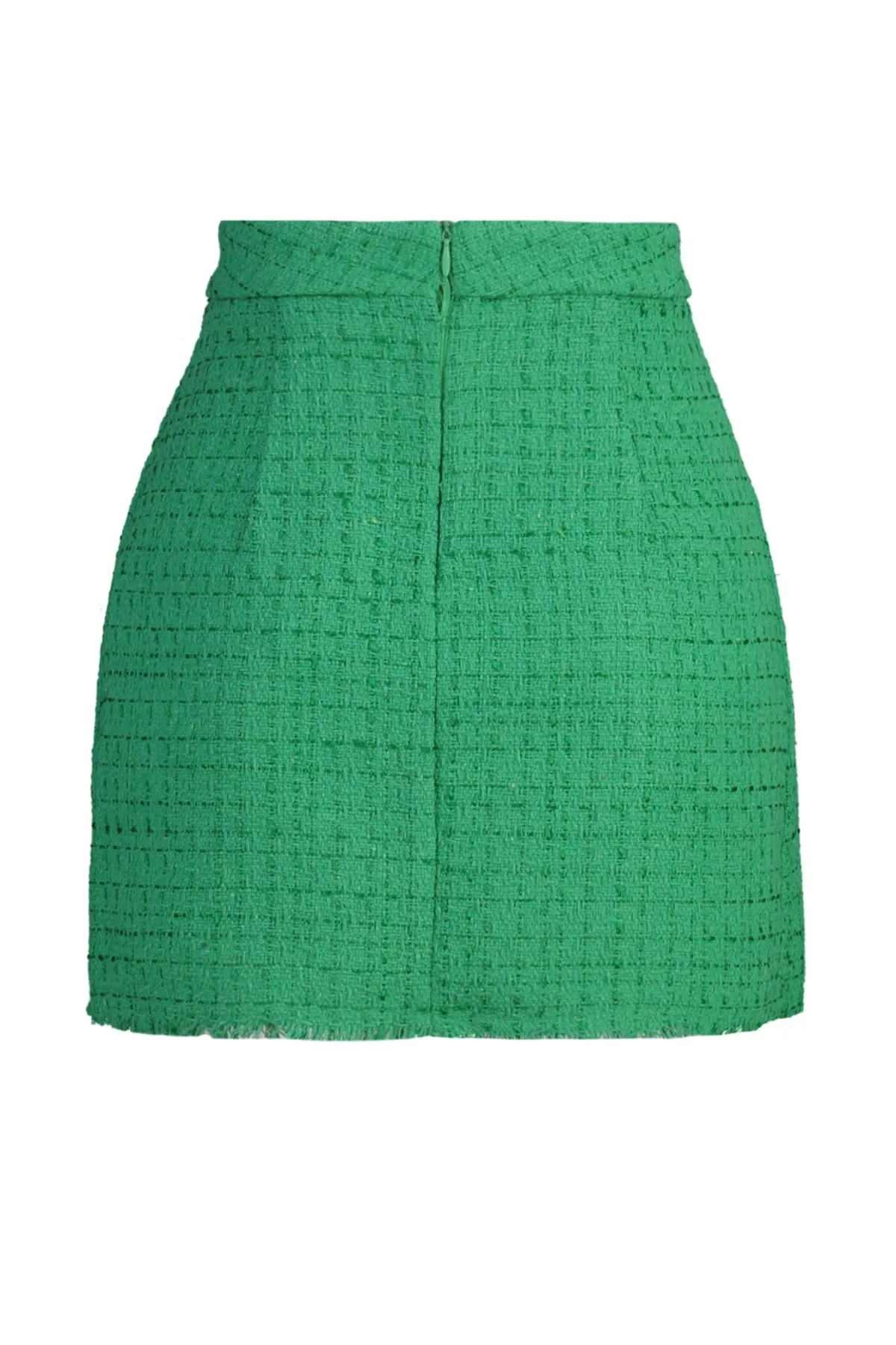 Trendyol Collection  Grüner gewebter Rock mit Reißverschluss TWOAW23ET00061