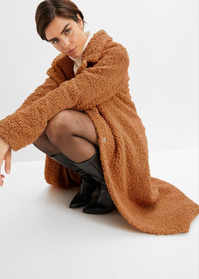 Mantel aus Teddyfleece