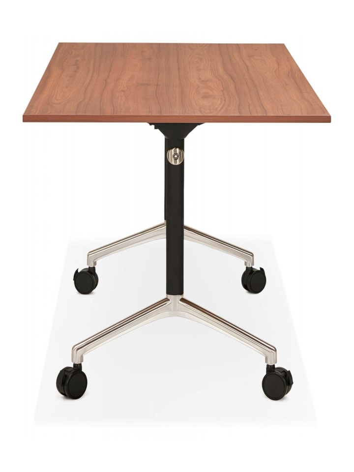 KADIMA DESIGN Klappbarer Schreibtisch aus Holz mit Walnussoptik | Elegantes Design in Braun günstig kaufen
