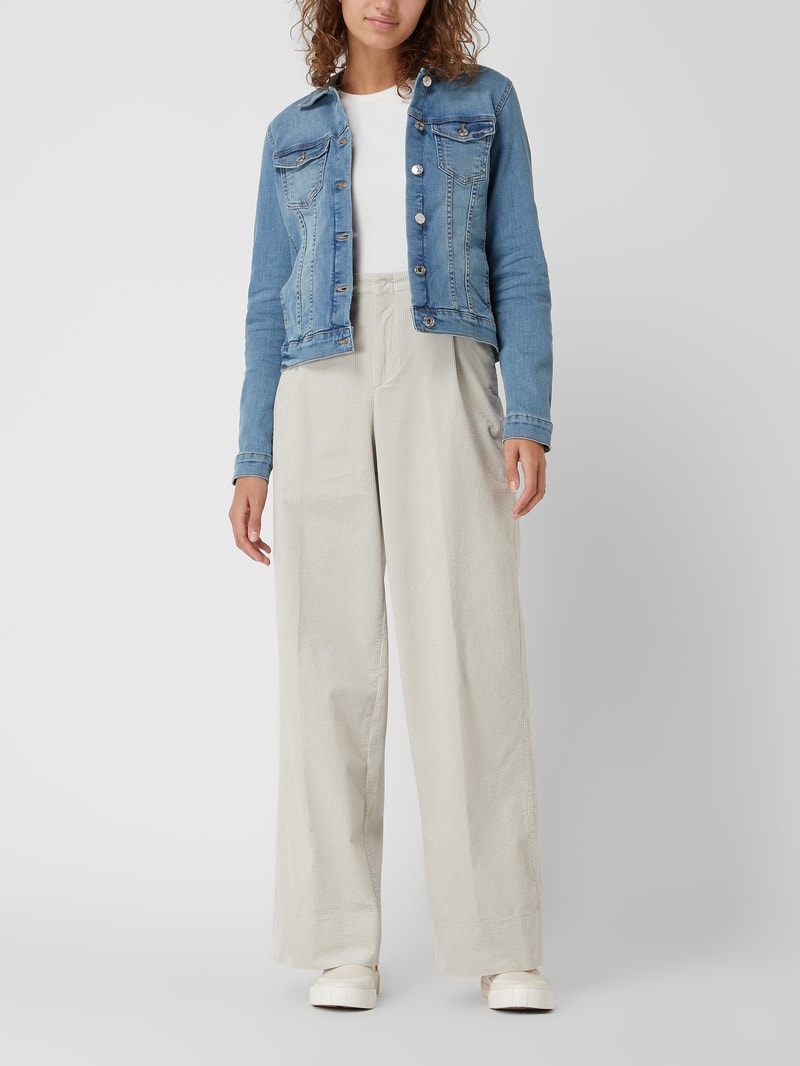 Jeansjacke im Used-Look in jeans