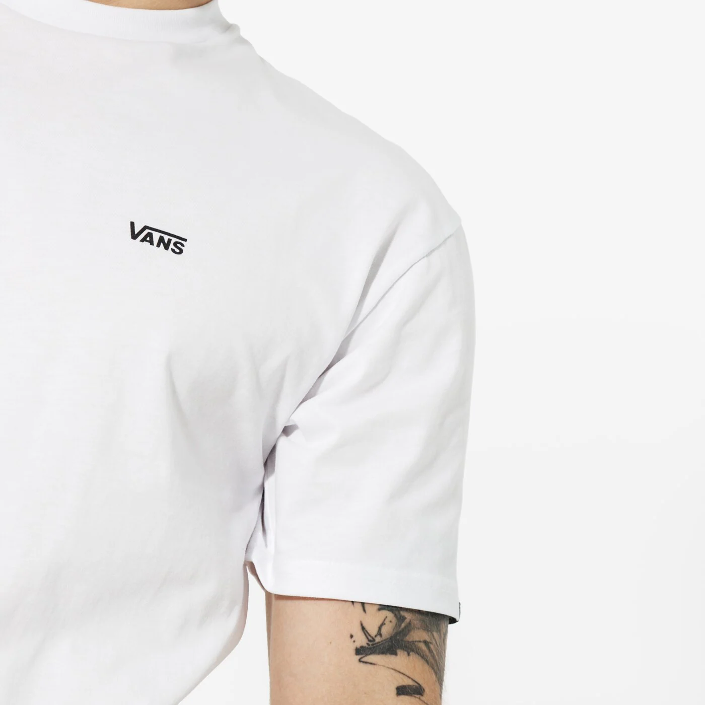 VANS T-SHIRT MN LEFT CHEST LOGO BIALY Weiß