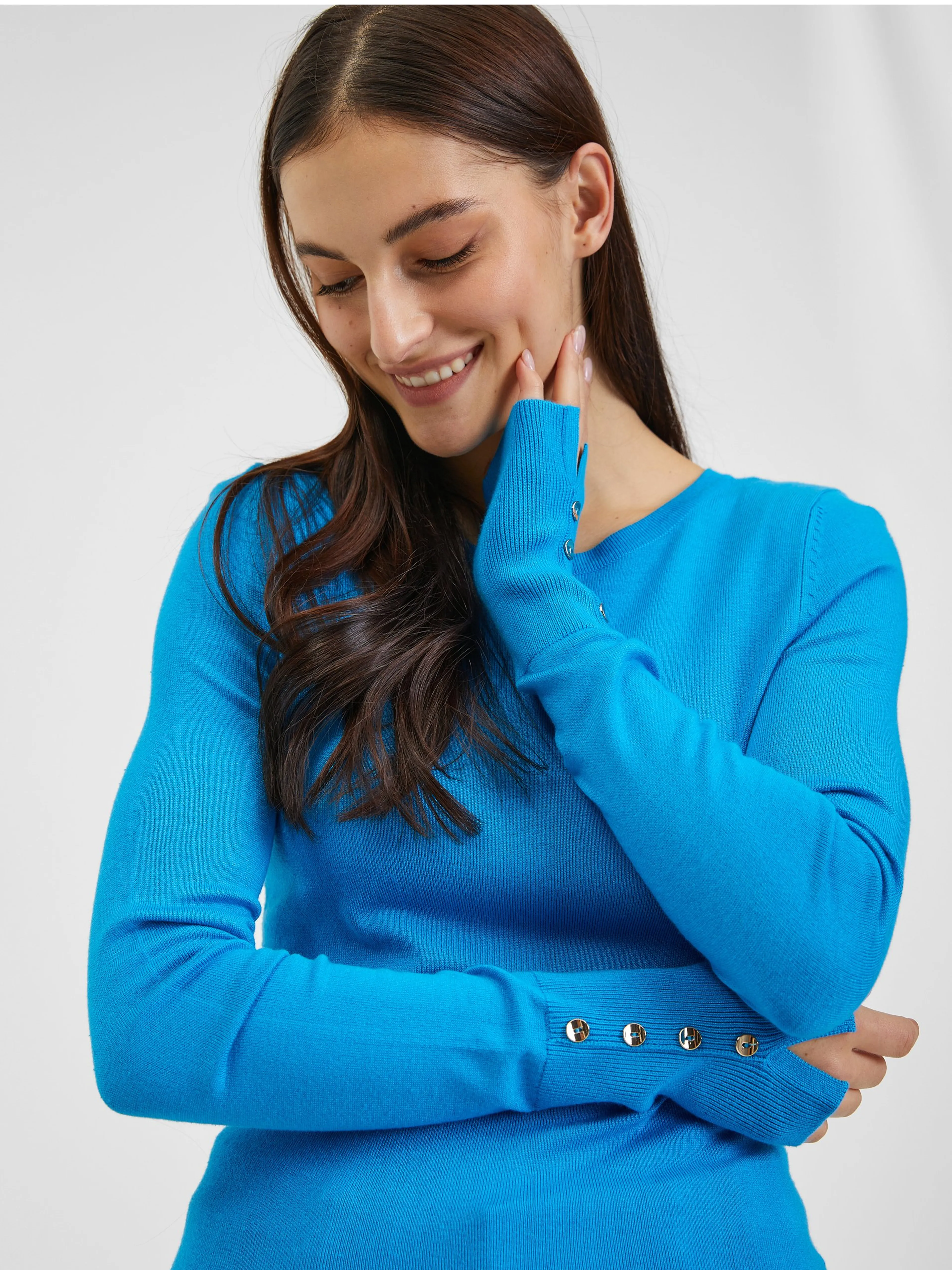 Blauer leichter Damen-Pullover ORSAY