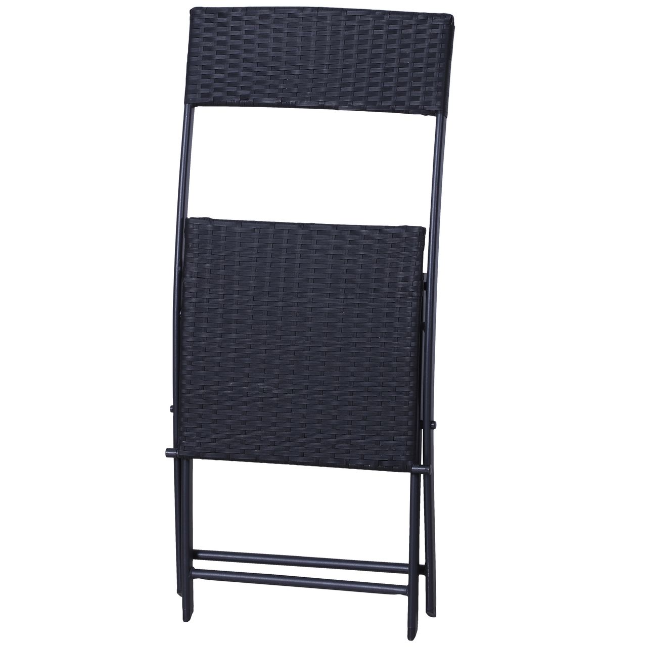 Outsunny Bistroset Polyrattan 3tlg. Sitzgruppe Essgruppe Gartenmöbel Garnitur