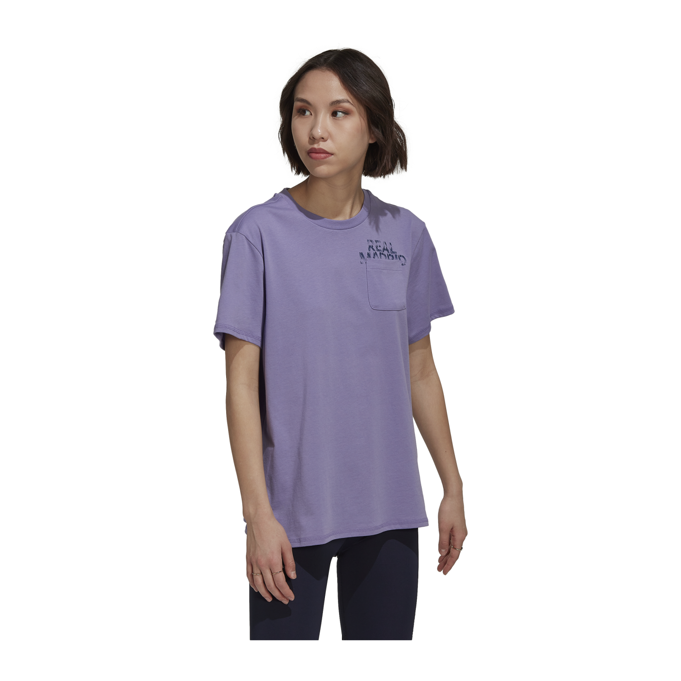 adidas Real Madrid Pocket T-Shirt Damen Lila