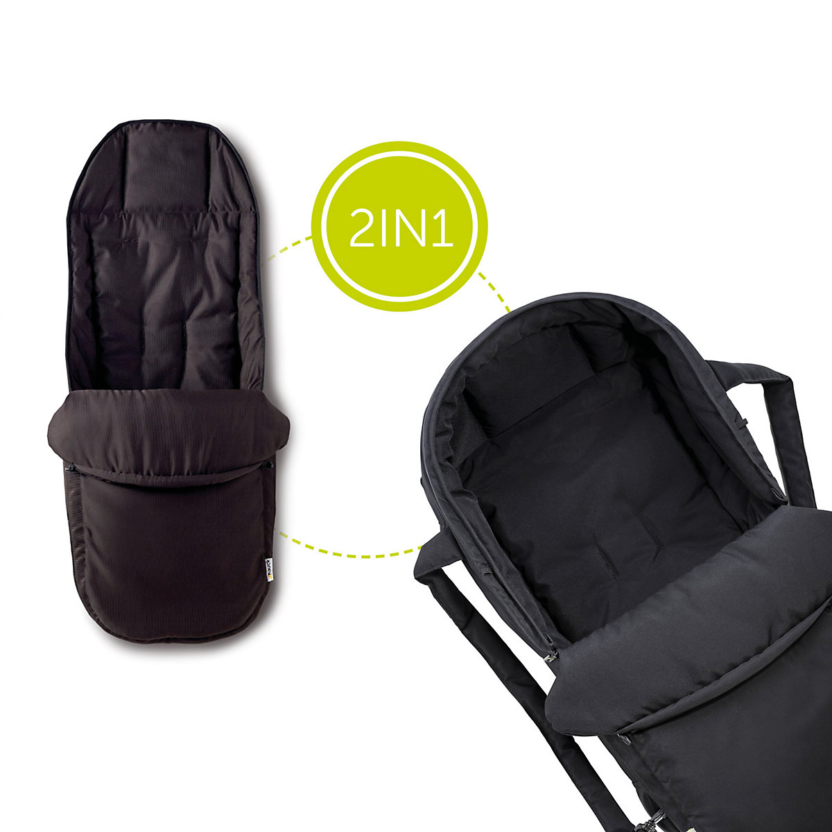 Tragetasche 2 in 1, black