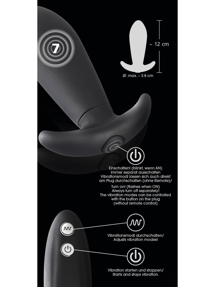 You2Toys vibrierender Analplug Remote Controlled Vibro Plug in schwarz günstig kaufen 12