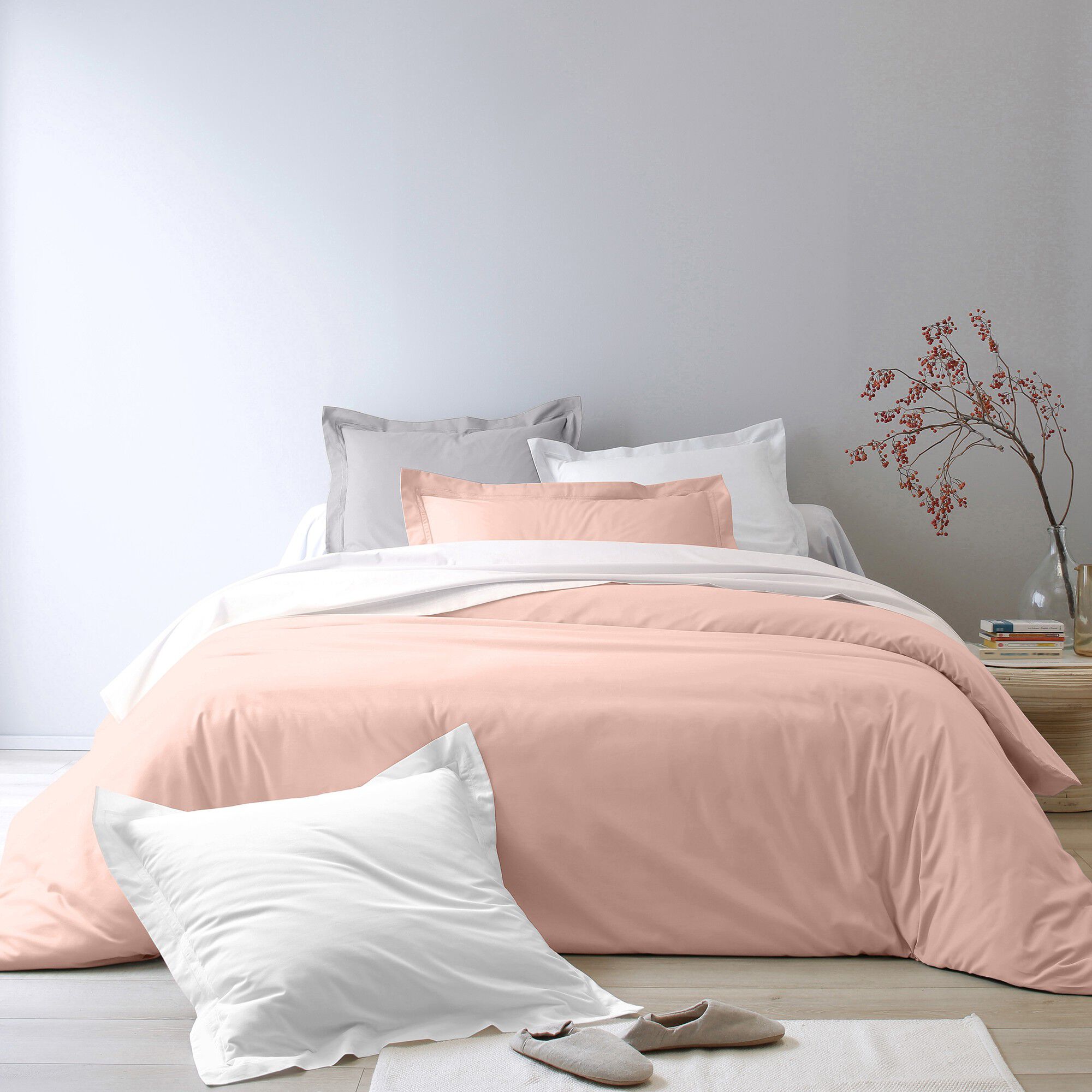 Linge de lit uni percale