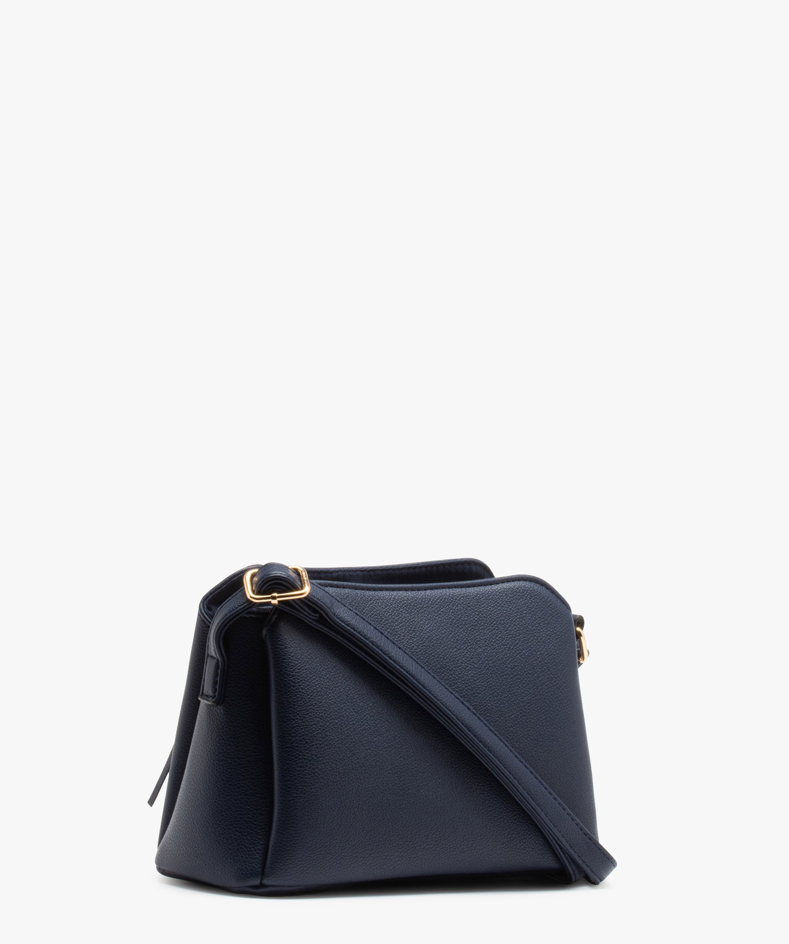 Sac besace compact et multipoche avec breloque femme bleu | GEMO
