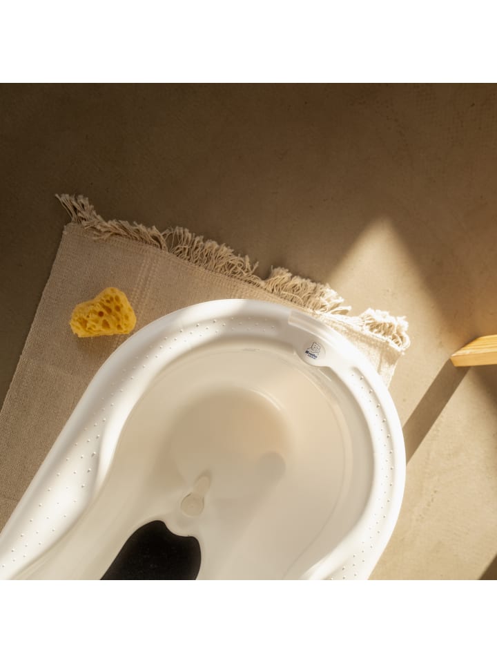 Rotho Babydesign Babybadewanne mit Antirutschmatte in der Innenseiten in Weiß günstig kaufen onesize