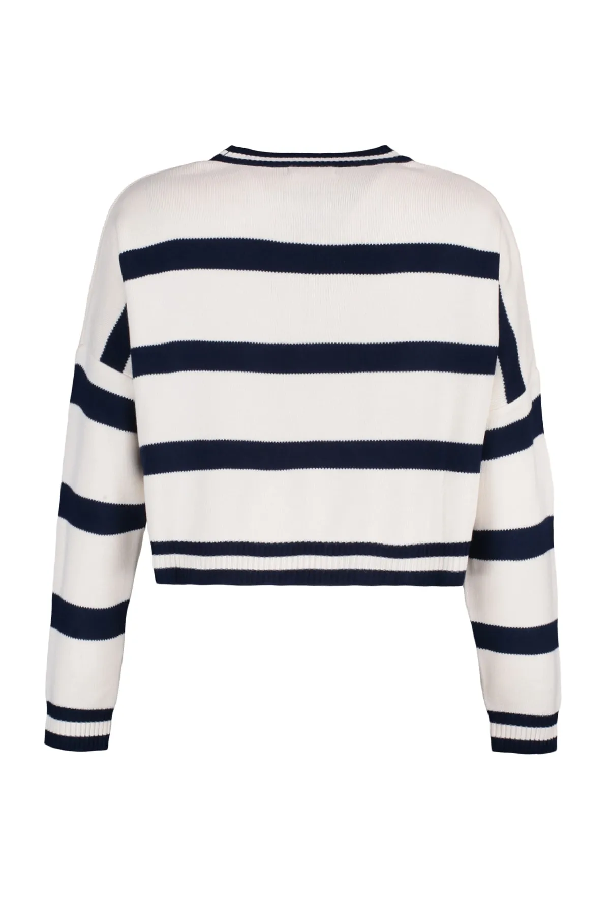 Trendyol Collection  Ecrufarbener, kurzer Strickpullover mit Streifen TWOAW23KZ00205