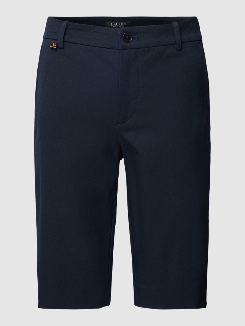 Bermudas mit Label-Detail Modell 'REALEEN' in marineblau