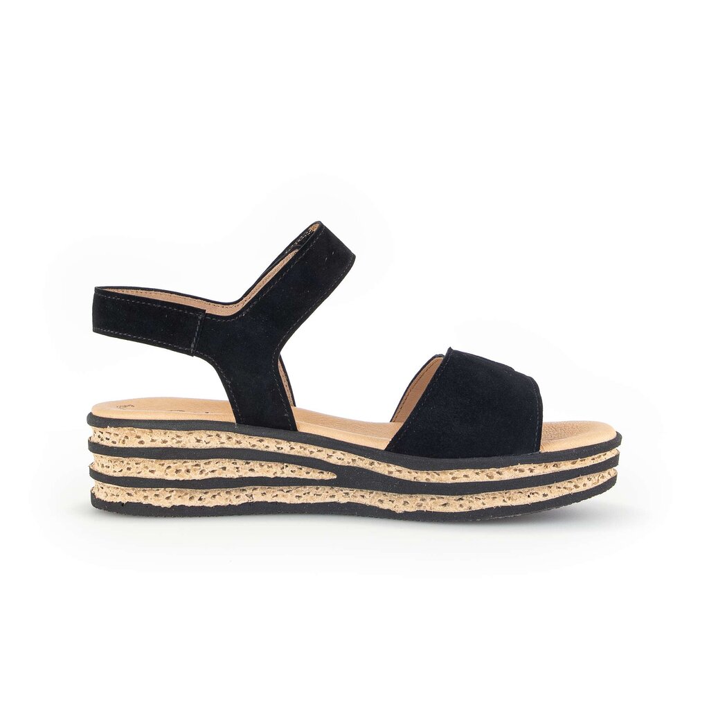 Gabor fashion Plateau Sandale schwarz