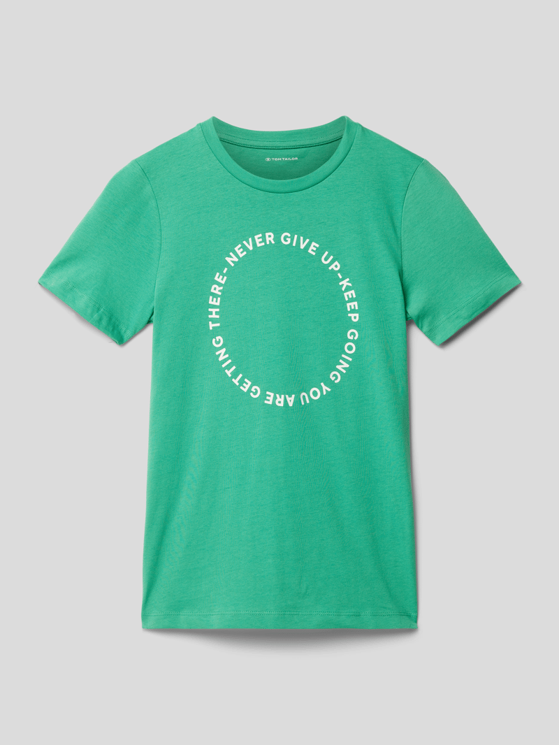 T-Shirt mit Motiv-Print in grün