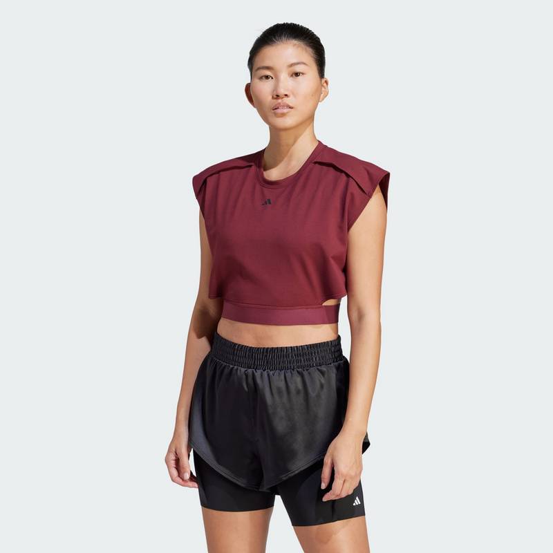 adidas Power AEROREADY Crop-Shirt Croptop Damen