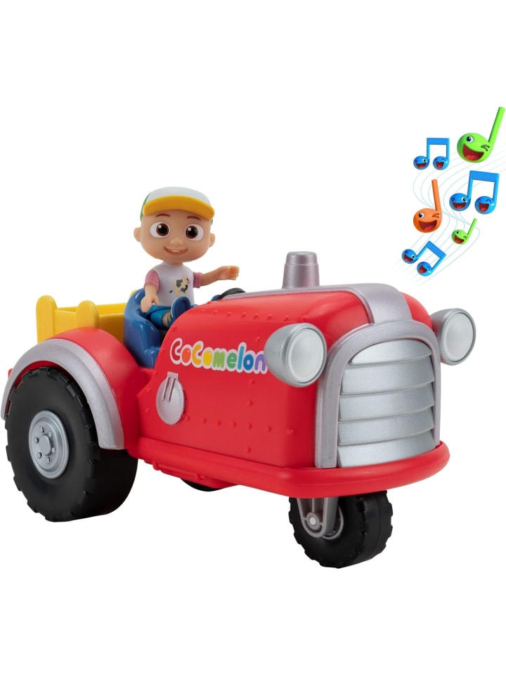 jazwares Cocomelon - Mitsing-Traktor mit JJ Spielfigur Lernspielzeug ab 2 Jahren in rot günstig kaufen onesize