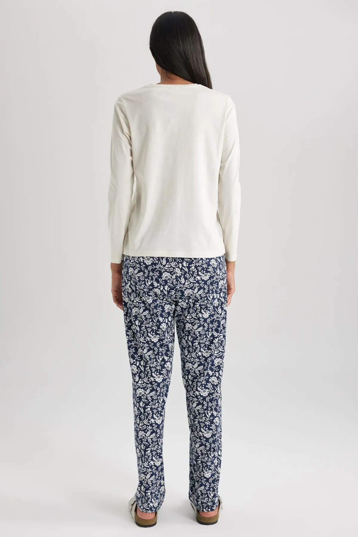 DeFacto  Langarm-Pyjama-Set „Fall in Love“ mit Muster