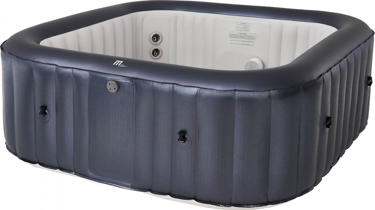 PureHaven MSpa PureHaven aufblasbarer Whirlpool 185x185x68 cm für 6 Personen selbstreinigend inkl. Filterkatuschen und Abdeckung Leergewicht 42 kg