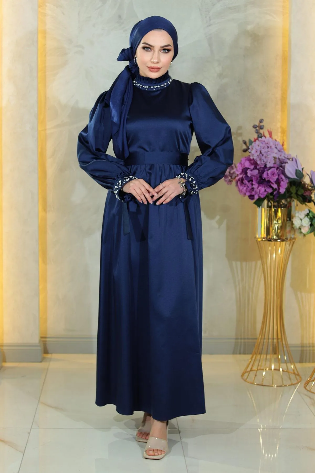 Modamihram  Abendkleid - Dunkelblau - Lang