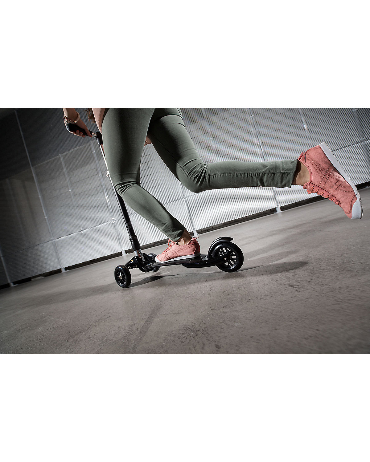 Kickboard compact mit austauschbarem Lenker, schwarz