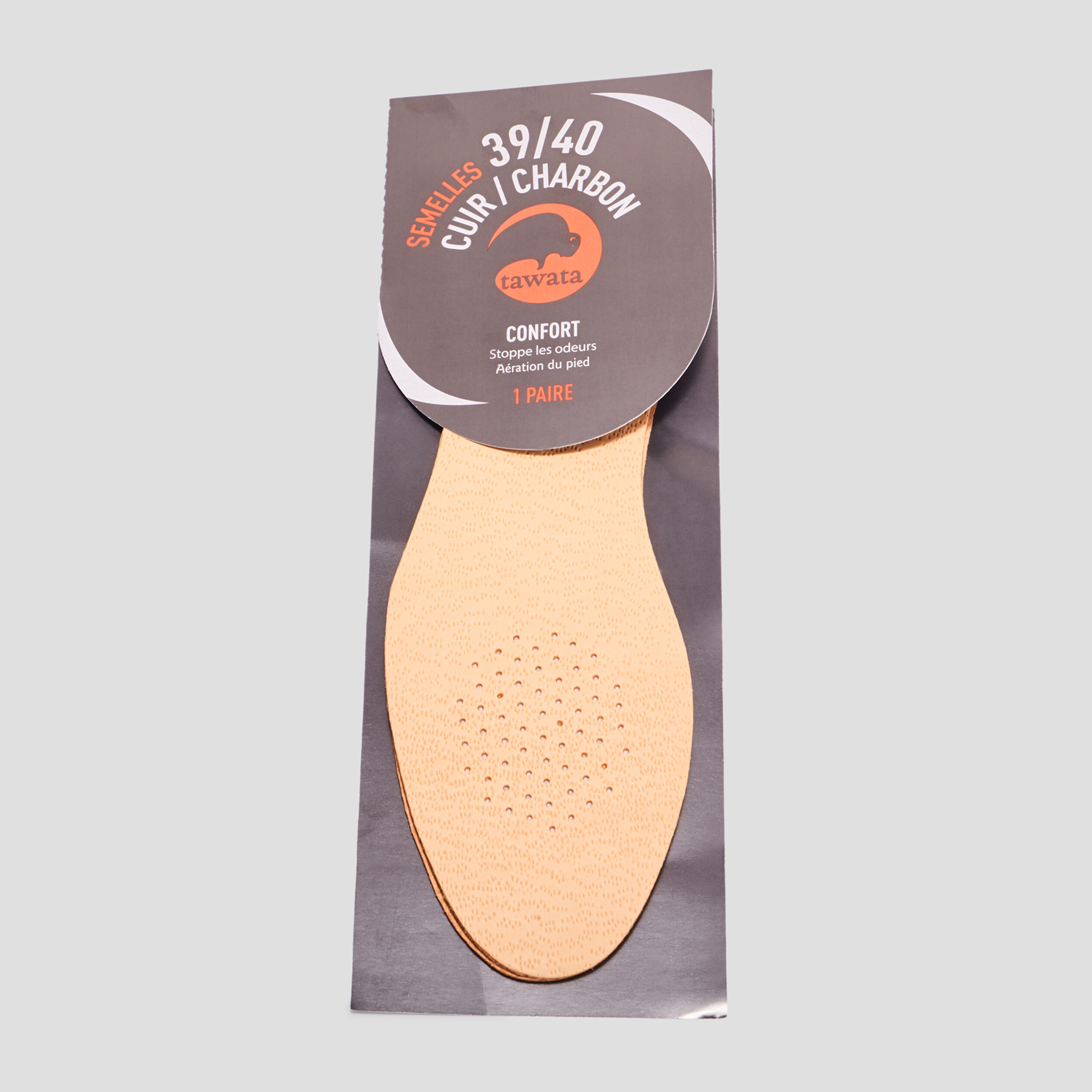 Semelles cuir sur charbon Tawata ivoire mixte | La Halle