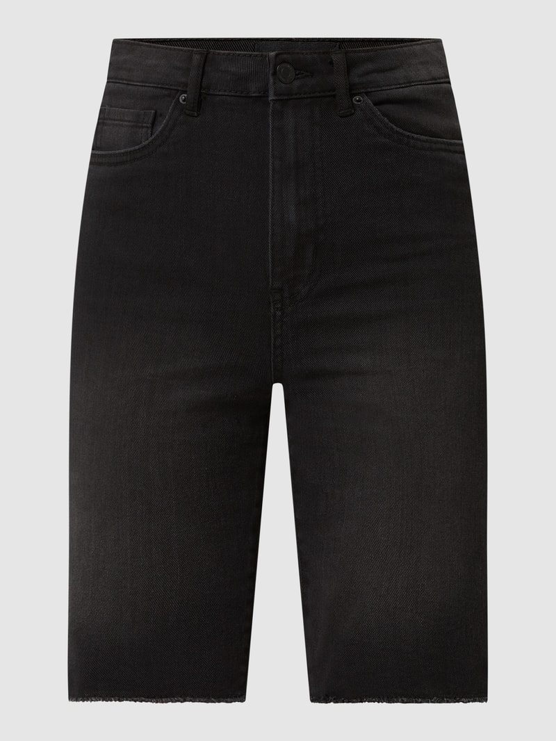 Jeansshorts mit Stretch-Anteil Modell 'Loa' in schwarz
