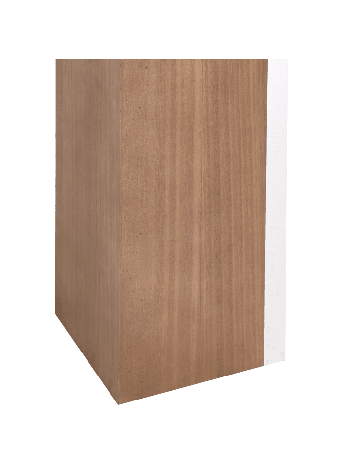 Beliani Kaminumrandung BOYANUP in Heller Holzfarbton - (W) 110 x (H) 102 x (L) 19 cm günstig kaufen onesize
