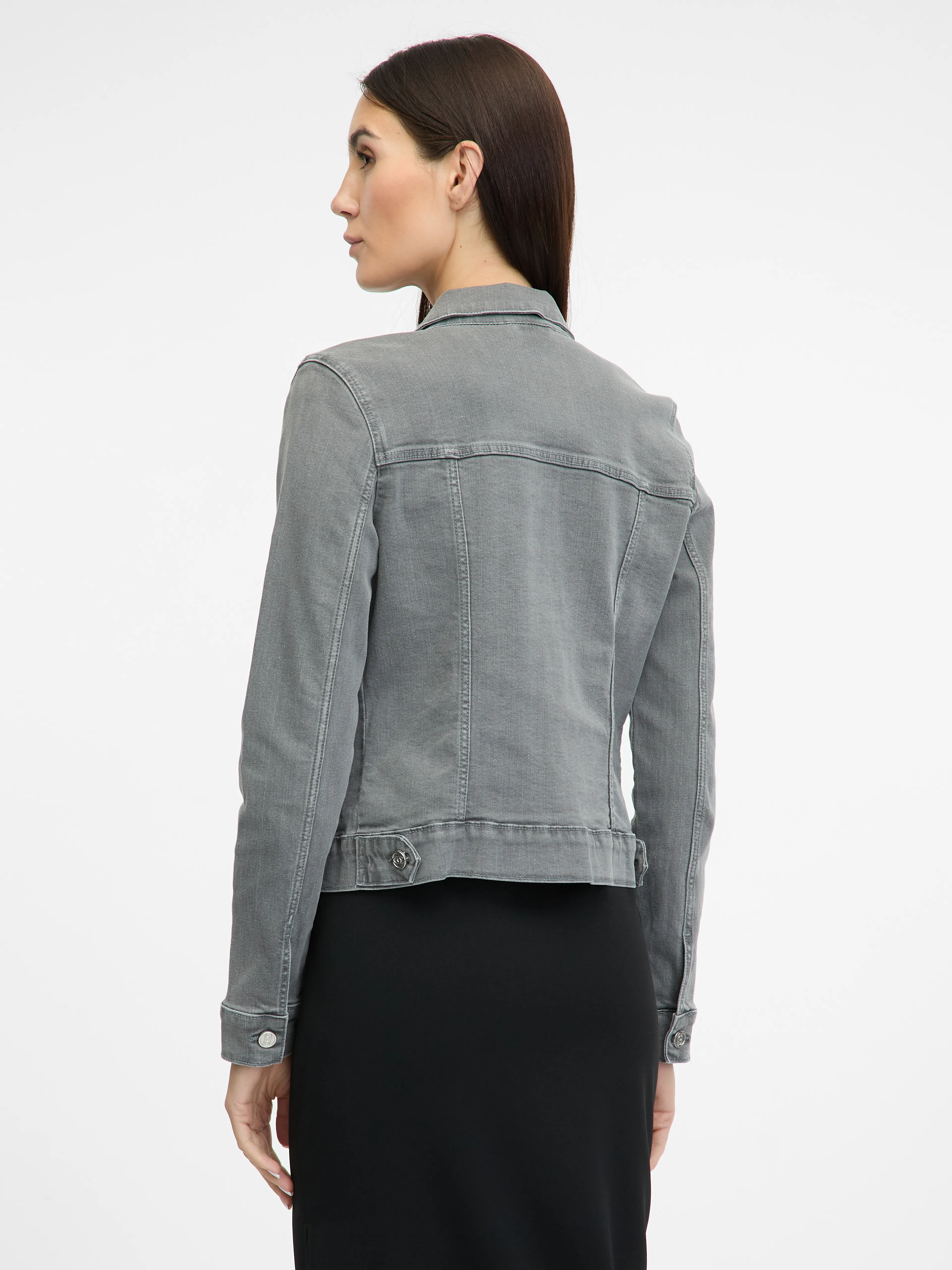 Graue Damen-Jeansjacke ORSAY