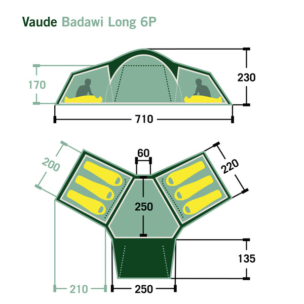 BADAWI LONG 6P - Familienzelt