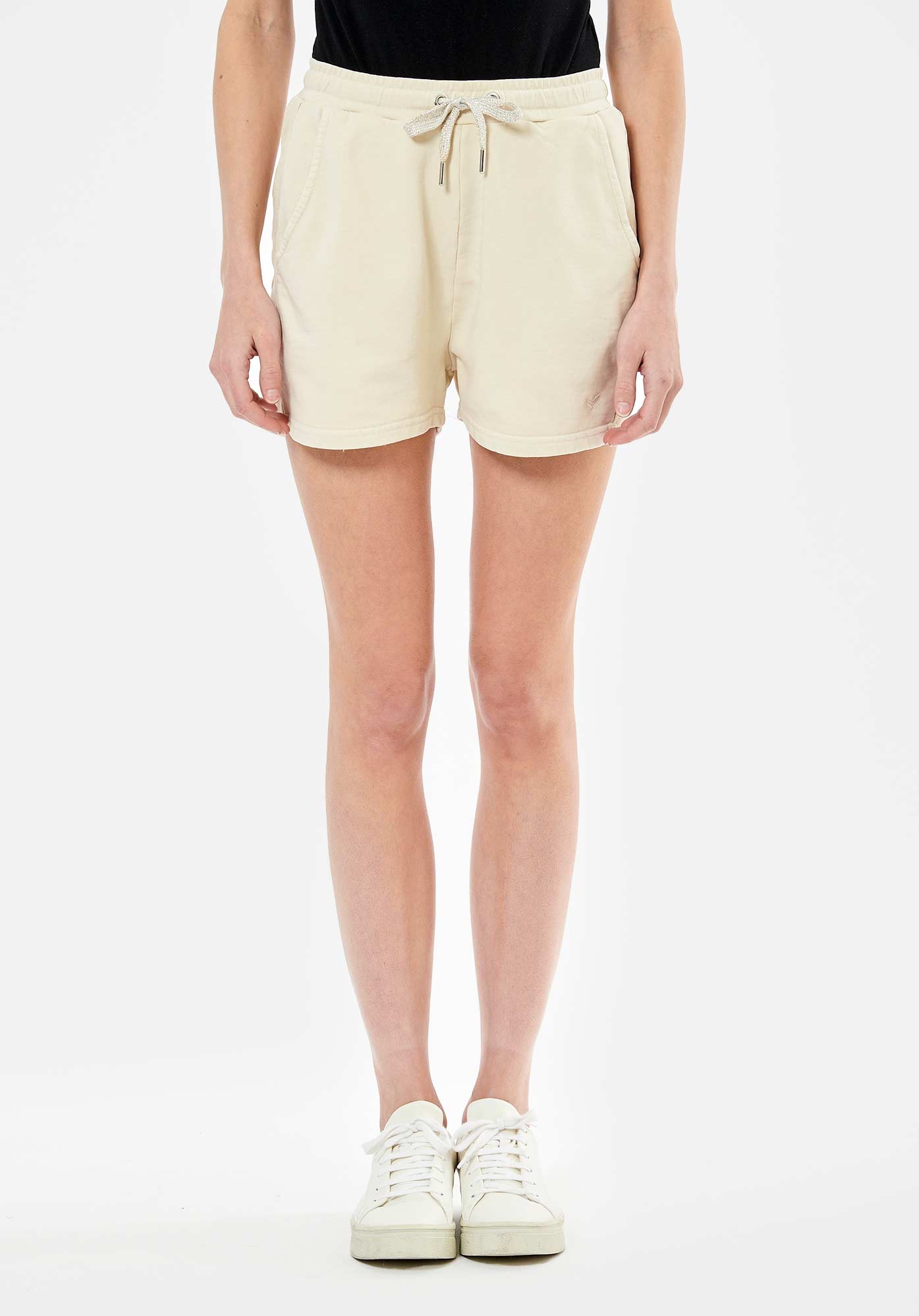 APRIL  Short beige femme 100% coton