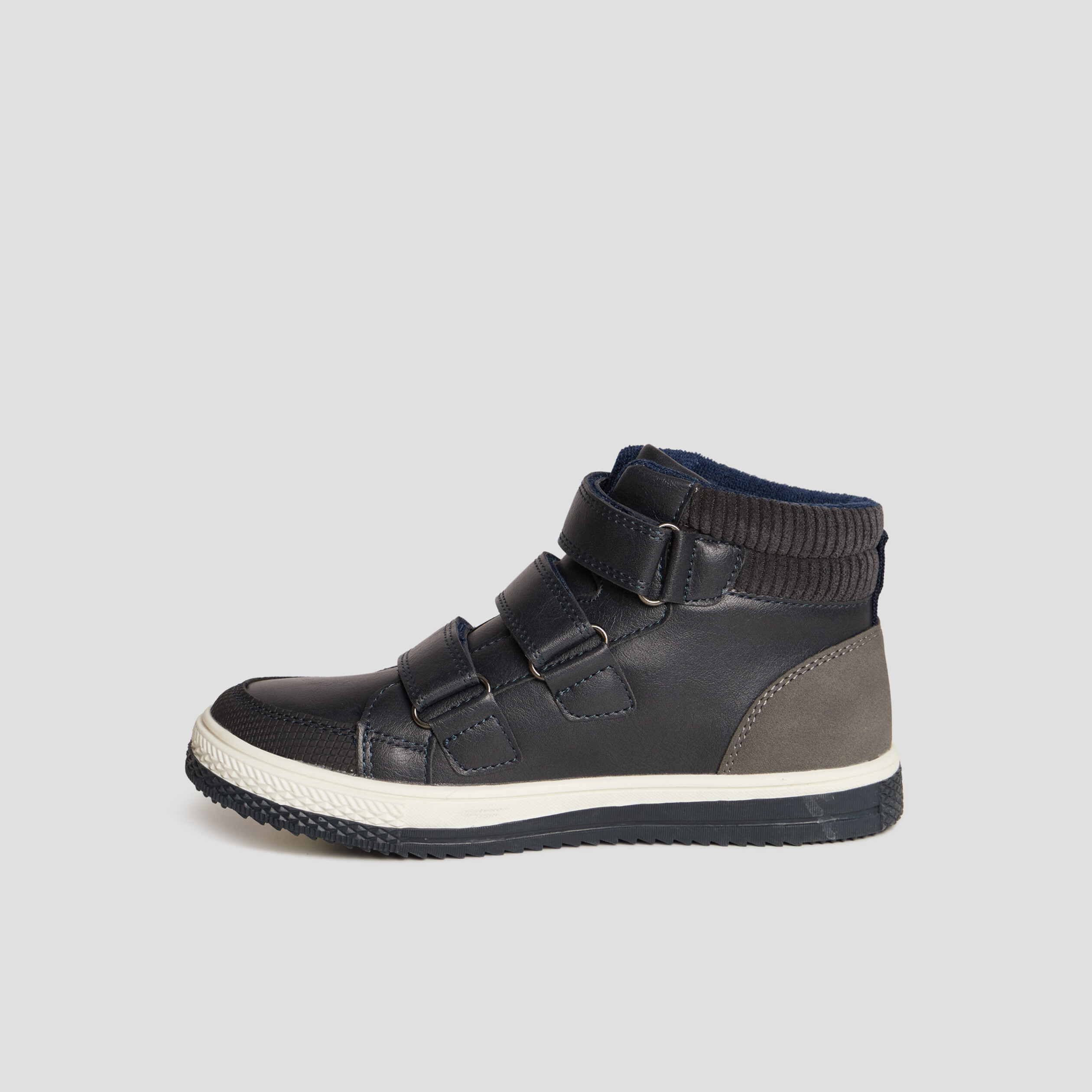 Baskets montantes Trappeur Kamil bleu marine garçon | La Halle