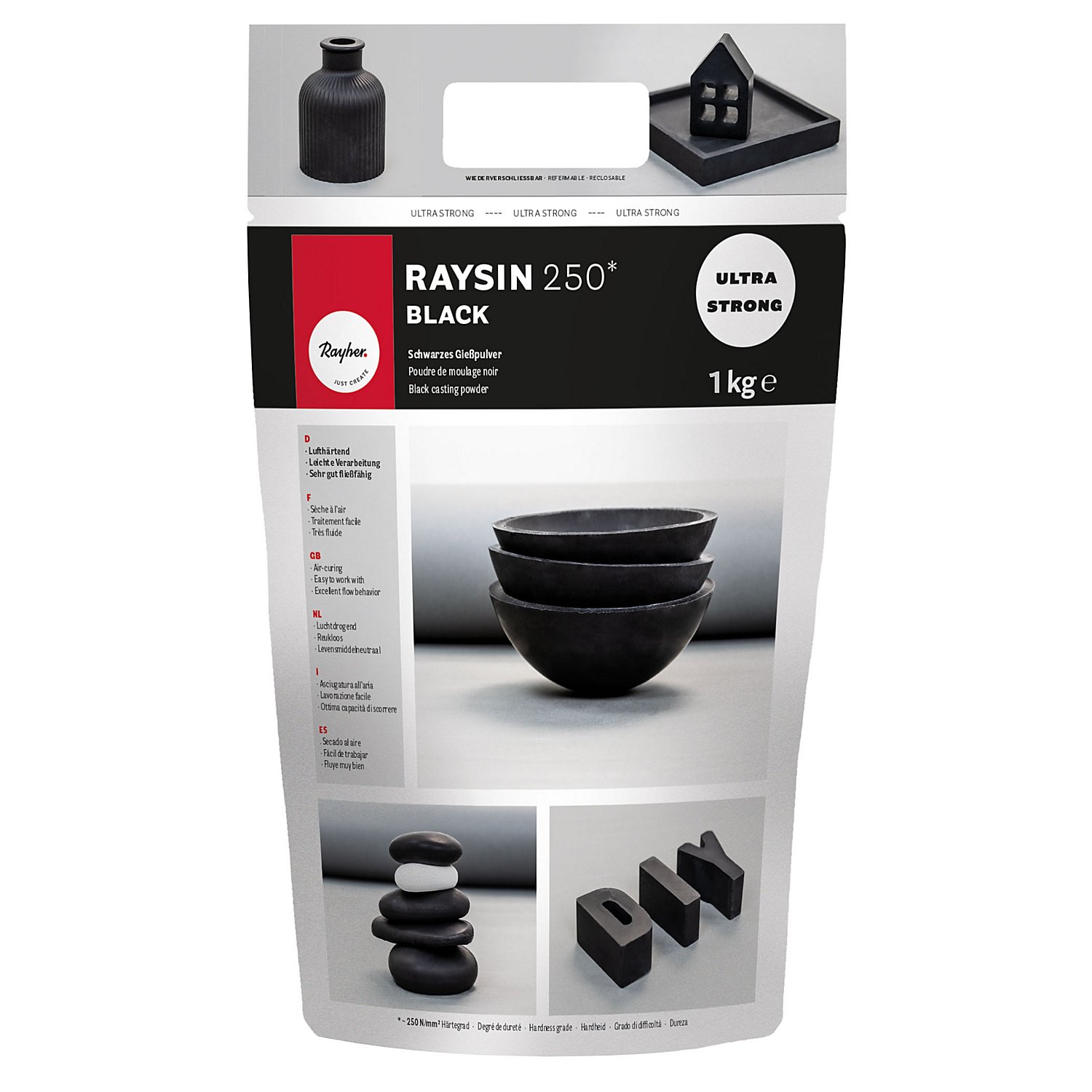Gießpulver Raysin 250, schwarz, 1 kg