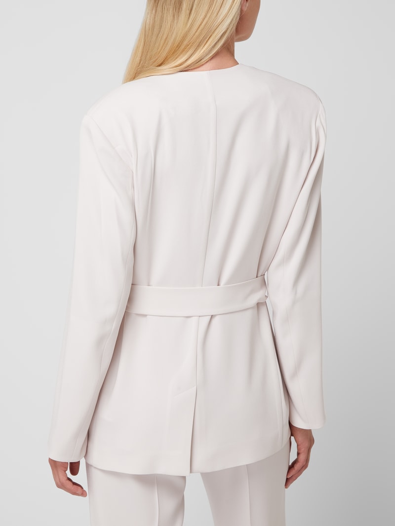Blazer aus Krepp in ecru