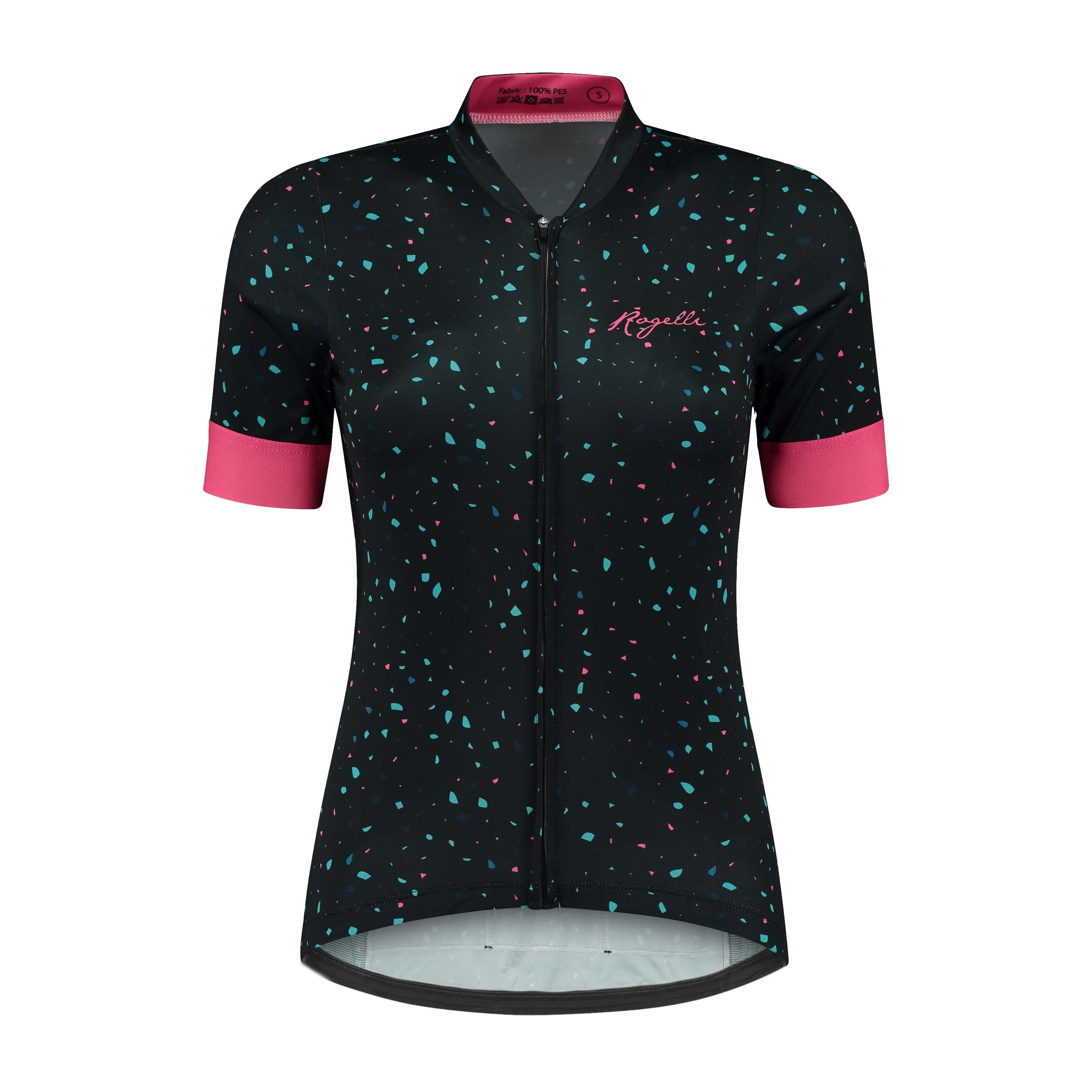 Rogelli Terrazzo Blau/Rosa Damen Radtrikot Kurzarm