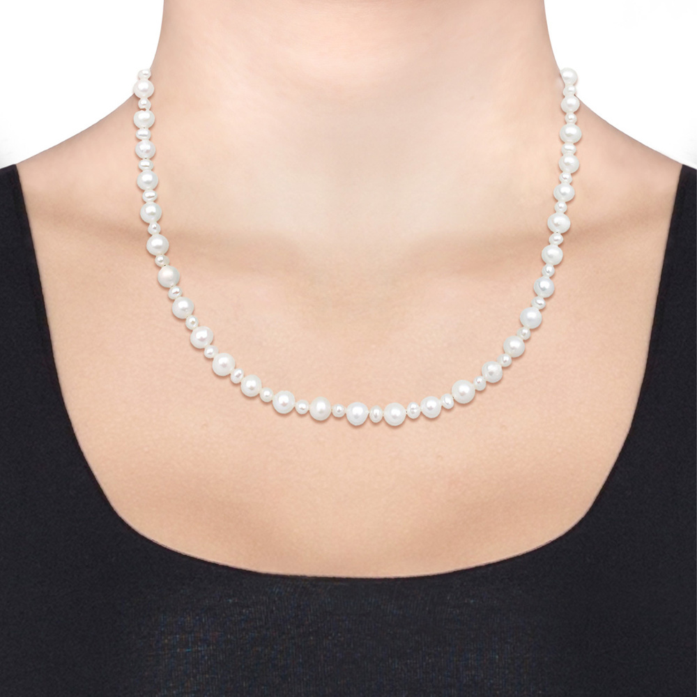Elli Elli Collier Zeitlos Süwasserzuchtperlen 925 Sterling Silber collier