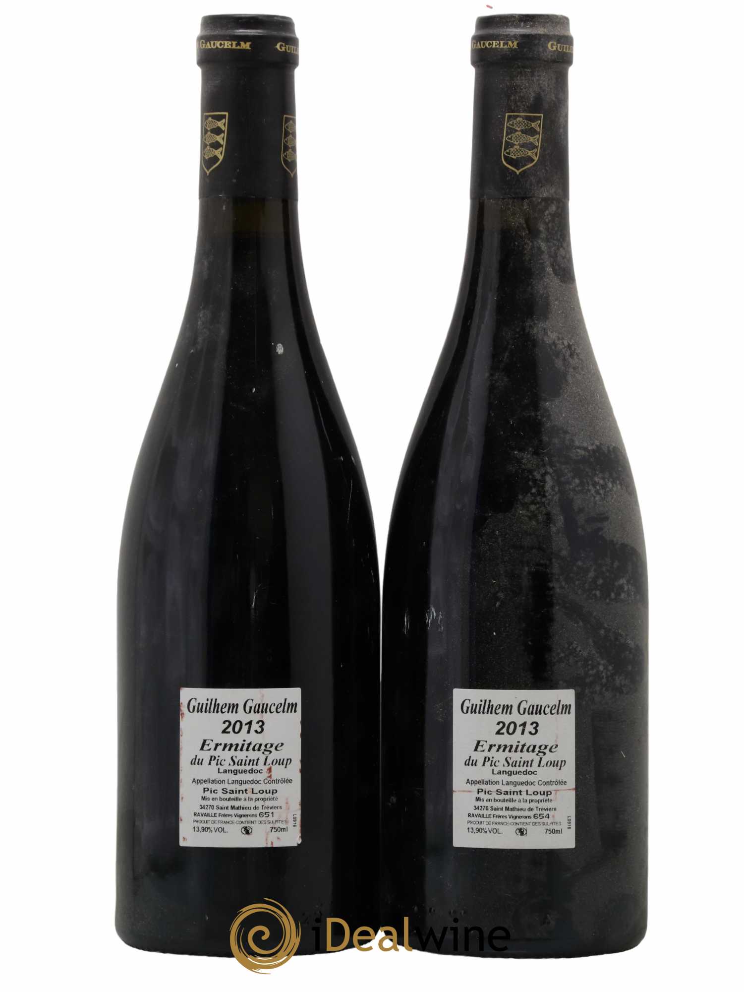 Pic Saint-Loup Héritage du Pic Saint-Loup (anciennement Ermitage) Guilhem Gaucelm  2013 - Lot de 2 Bouteilles