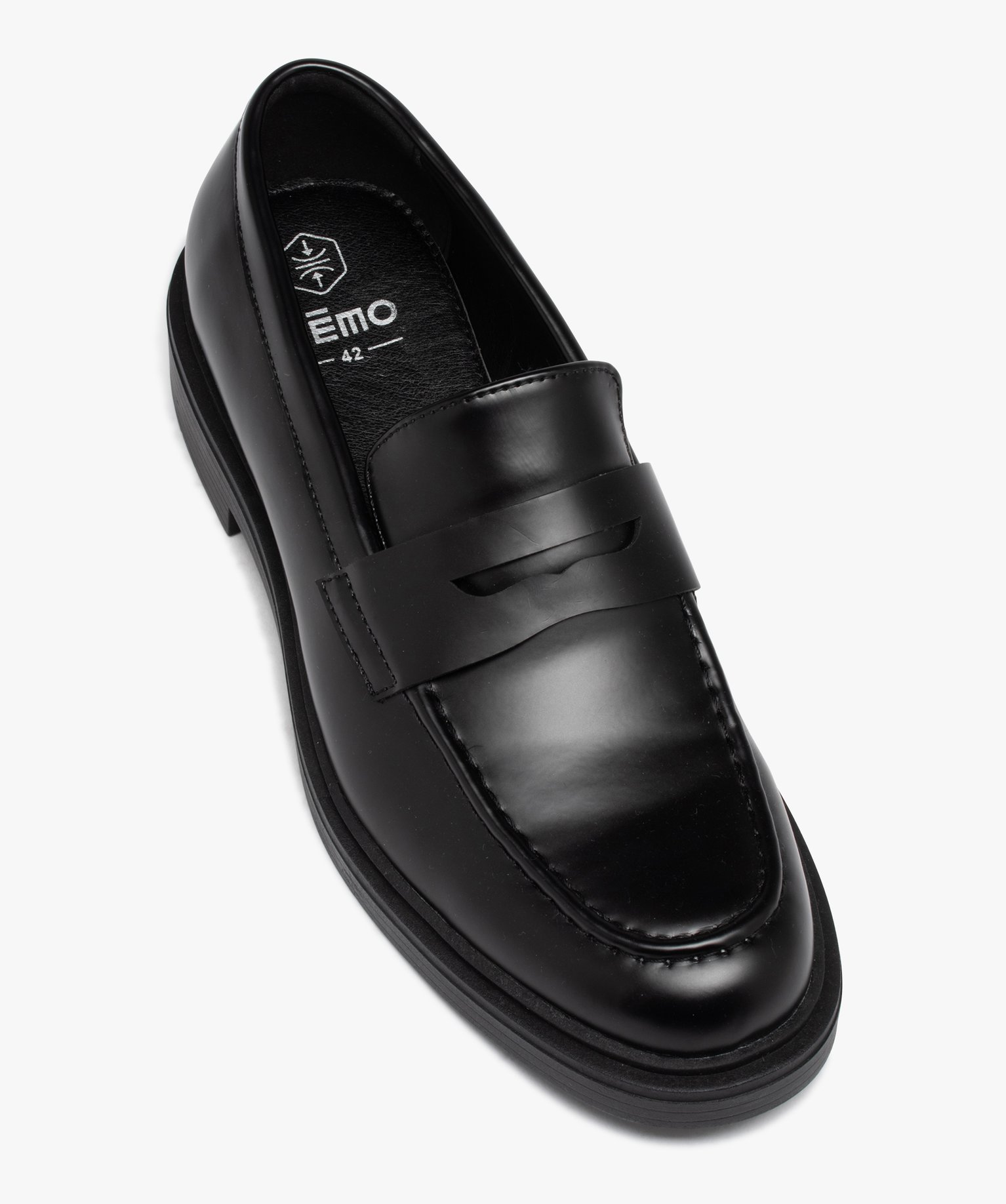Mocassin classique avec épaisse semelle homme noir | GEMO
