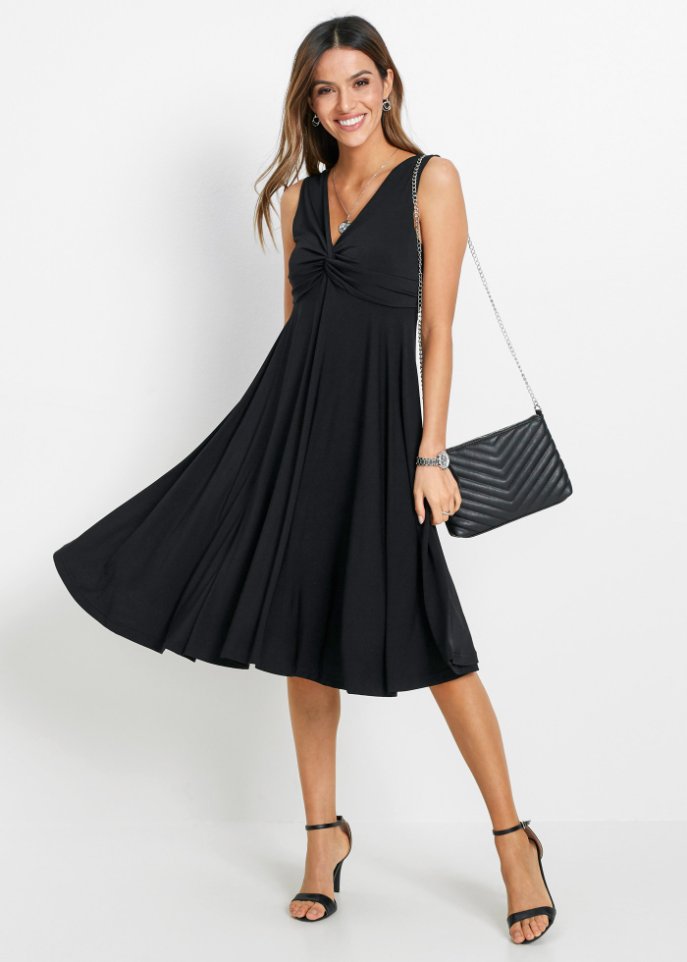 Shirtkleid mit V-Ausschnitt