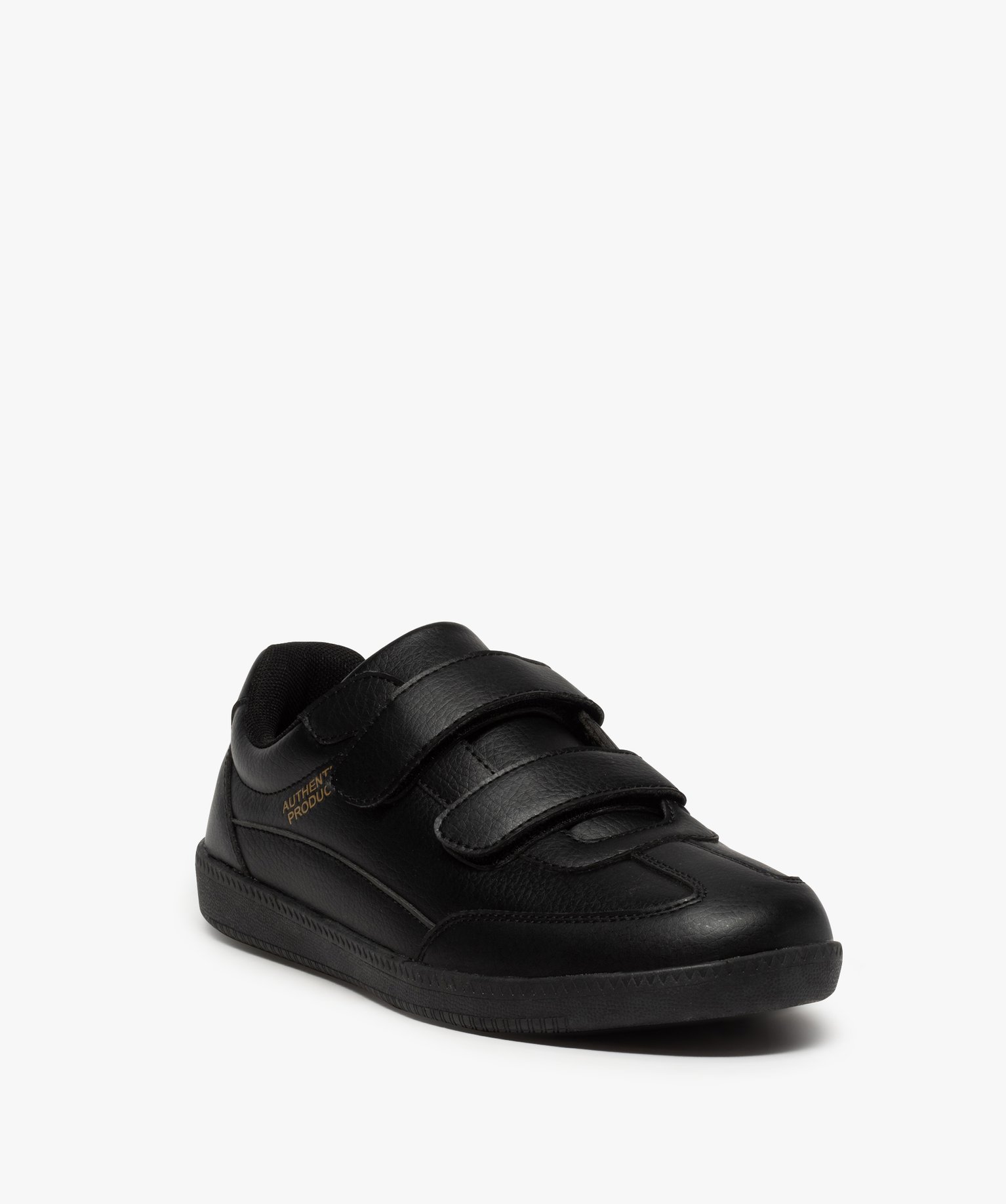 Baskets homme unies fermeture double scratch noir | GEMO