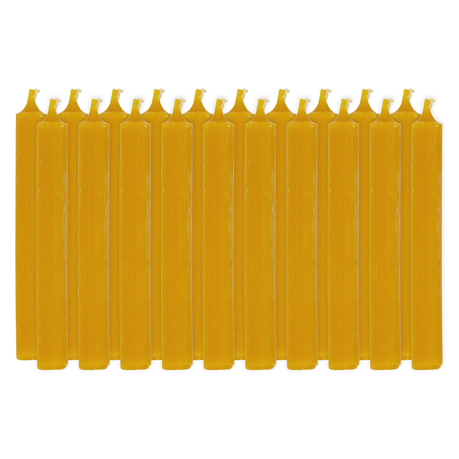 Kerzen mit 10 % Bienenwachs, honiggelb, 10 x 1,3 cm, 20 Stück