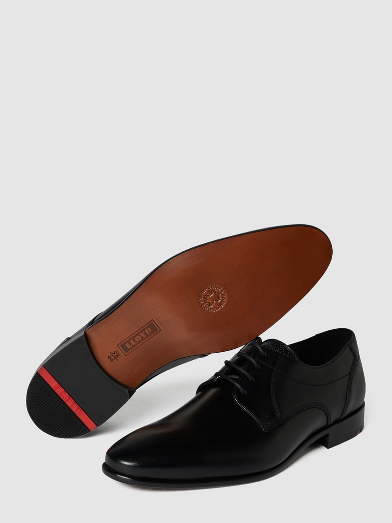 Derby aus Leder Modell 'Manon' in schwarz