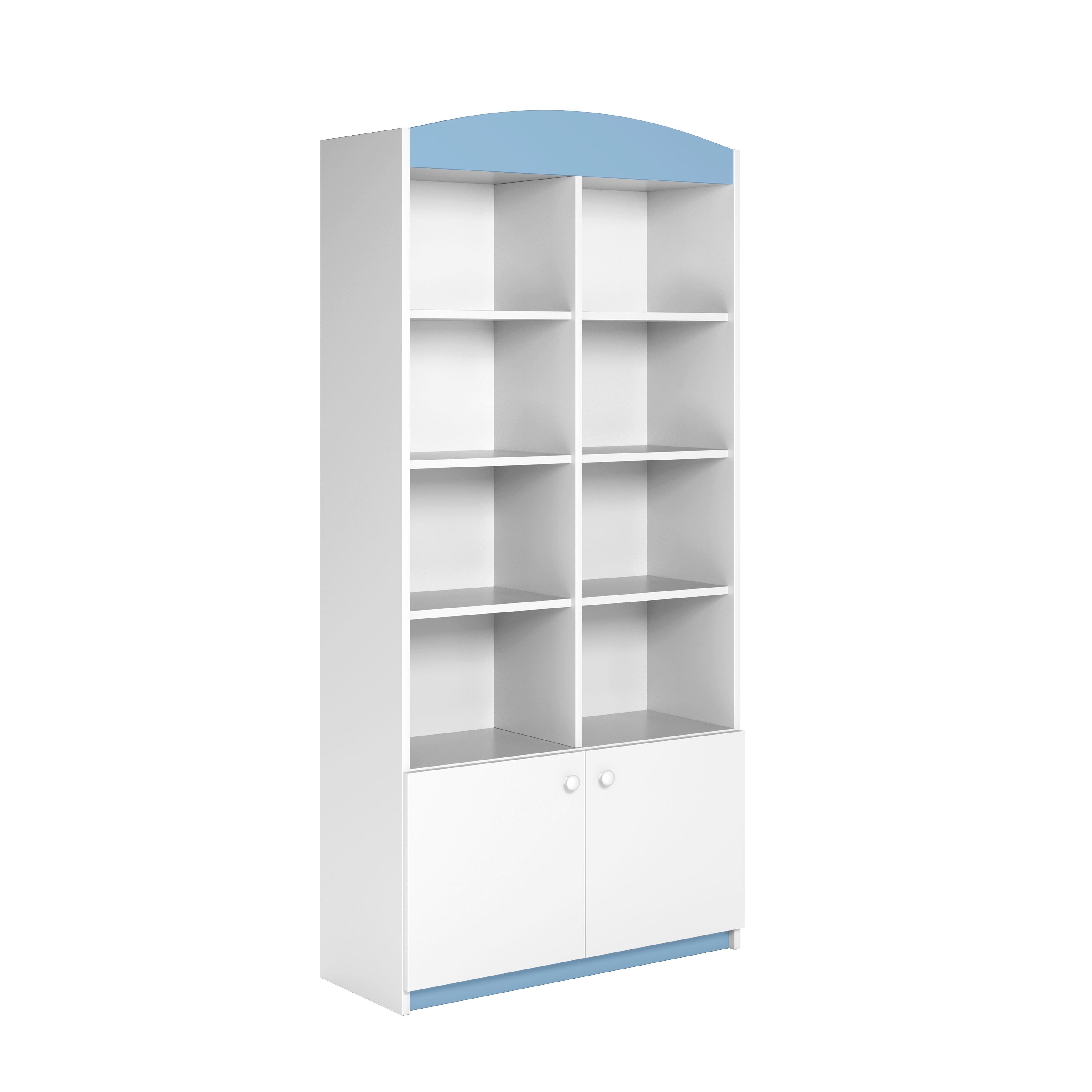 Bjird Bücherregal Babydream Doppel-Bücherregal, mit 8 offene Fächer, Aufbewahrungsschrank für Kinderzimmer