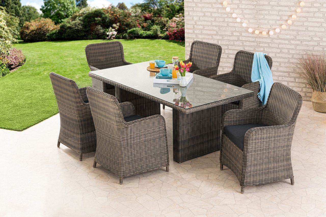 HC Garten & Freizeit Dining-Set, 13-teilig braun