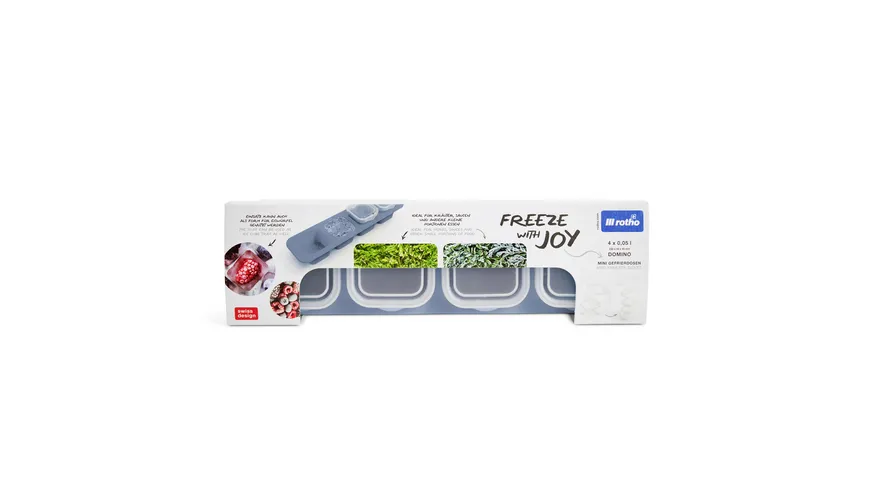 rotho Mini Gefrierdosen Set SOMINO 4-tlg. 0,05l horizon blue