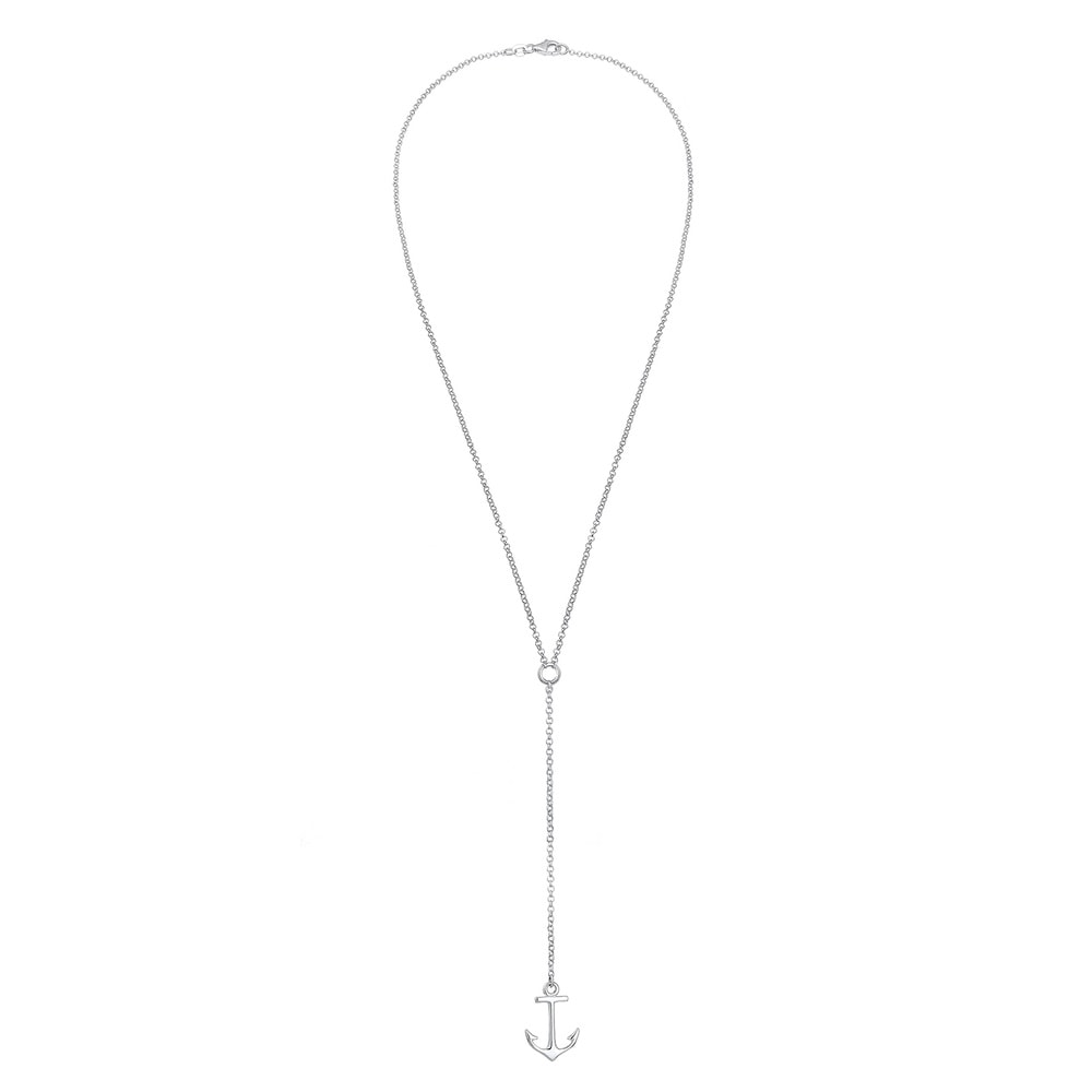 Elli Elli Collier YChaine d'Ancrage Collier Femme  (925/1000) Argent collier
