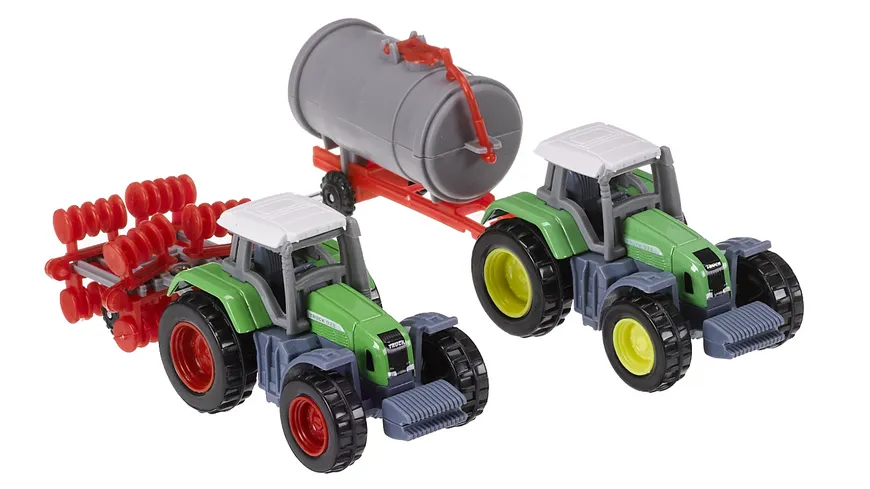 Müller - Toy Place - Traktor mit Anhänger 2er Set, 4-fach sortiert, 1 Stück